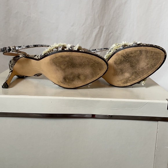 Zara snakeskin print & rafata high heels - Picture 4 of 4